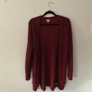 Maroon cardigan